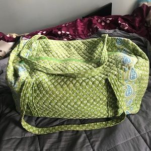 Green Vera Bradley Duffle - Large